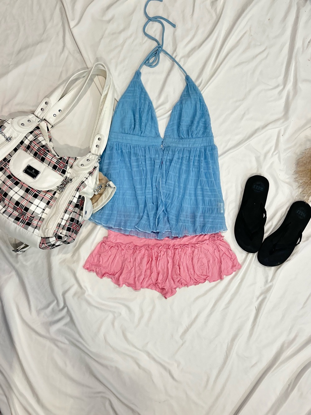 Pink Ruffle Lounge Shorts - Picture 4 of 6